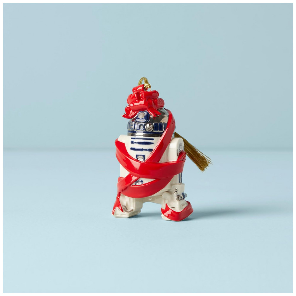 ECTQTWBN36GB0B_1-1.jpg - Enfeite de Natal Lenox Star Wars R2-D2 Porcelana Ivory 5,7x5,7x9,5 cm