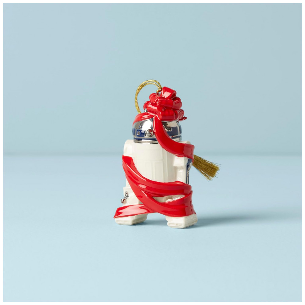 ECTQTWBN36GB0B_2-1.jpg - Enfeite de Natal Lenox Star Wars R2-D2 Porcelana Ivory 5,7x5,7x9,5 cm