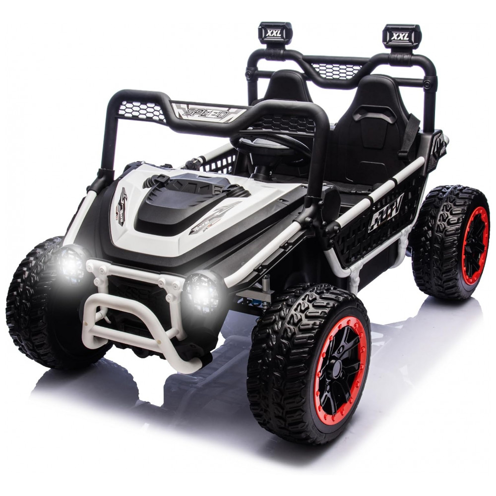 ECTQTY535Q5F0B_0-1.jpg - UTV Infantil Elétrico Sopbost Branco 24V 2 Lugares XXL 4 Motores 75W 4WD Pneus EVA Controle Remoto Bluetooth Estrutura Metálica