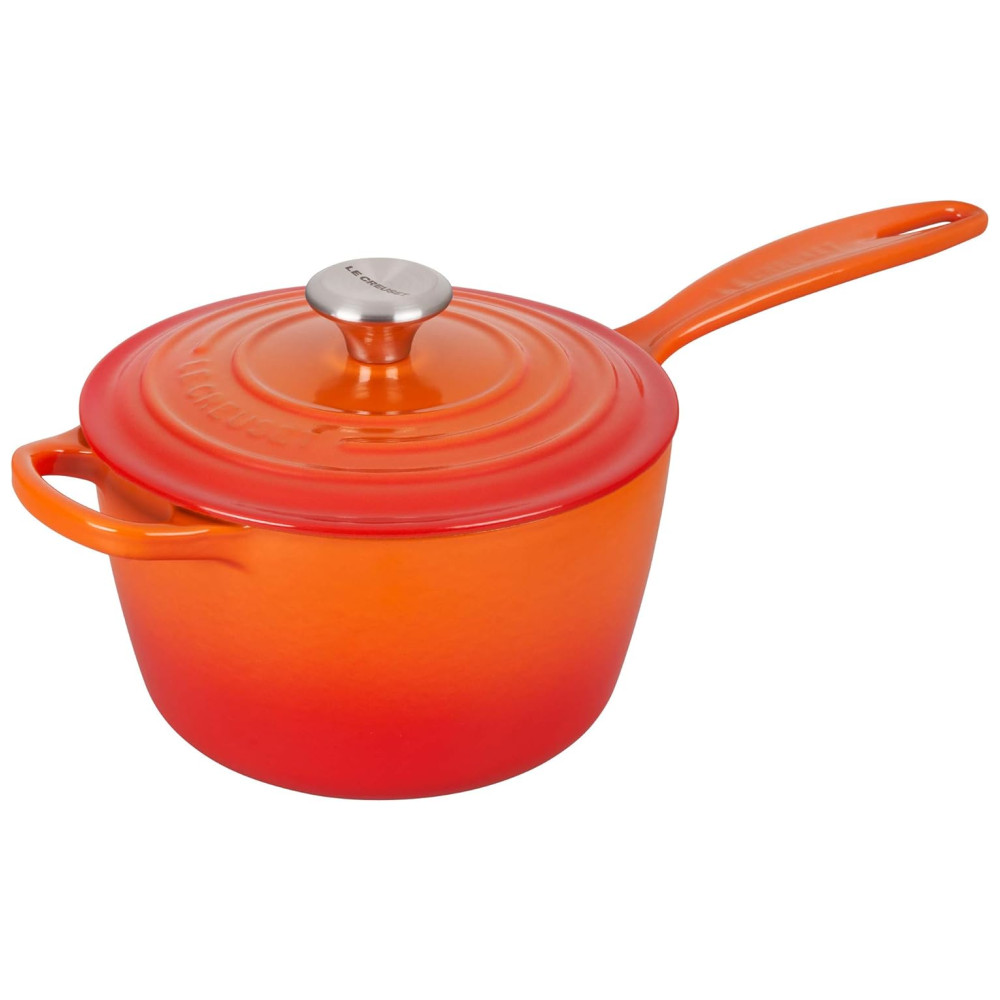 ECTQU4G02HA10B_3-1.jpg - Conjunto de Panelas e Frigideiras de Ferro Fundido Esmaltado 5 Peças LE CREUSET MS1605 2SS Laranja