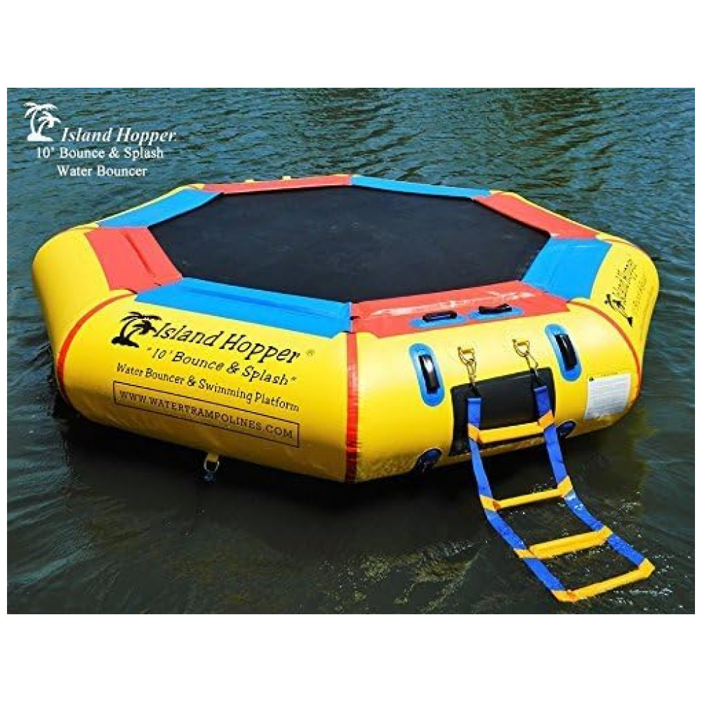 ECTQUBHD16G10B_5-1.jpg - Cama Elástica Inflável com Escada para Crianças a Partir de 5 Anos ISLAND HOPPER Amarelo