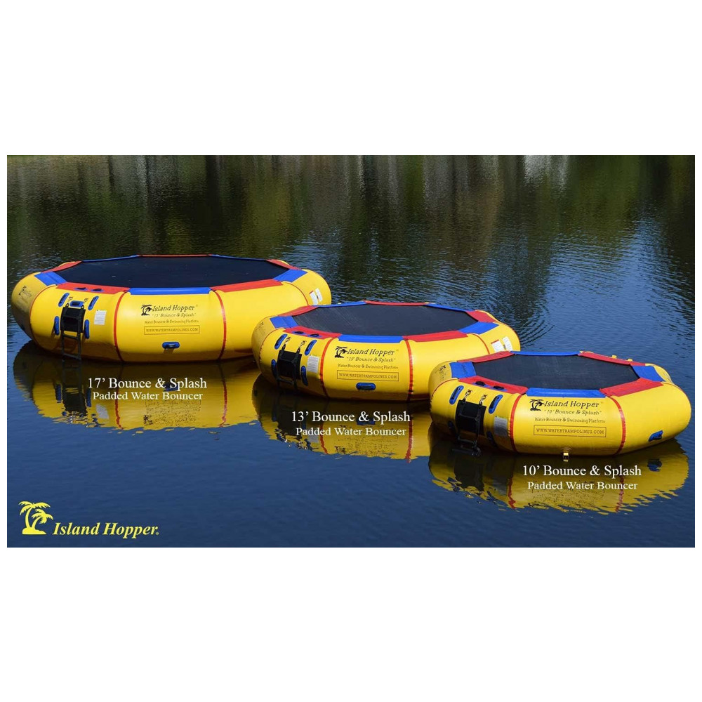 ECTQUBHD16G10B_6-1.jpg - Cama Elástica Inflável com Escada para Crianças a Partir de 5 Anos ISLAND HOPPER Amarelo