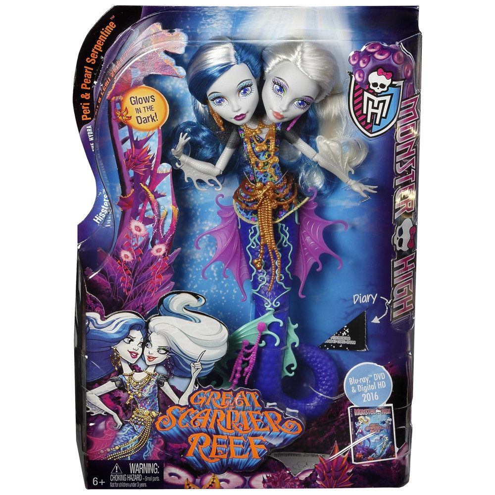 ECTQUR6RCC510B_5-1.jpg - Monster High Bonecas Reef Peri Pearl as Filhas de Hidra para Crianças a partir de 6 anos MATTEL DHB47 Azul