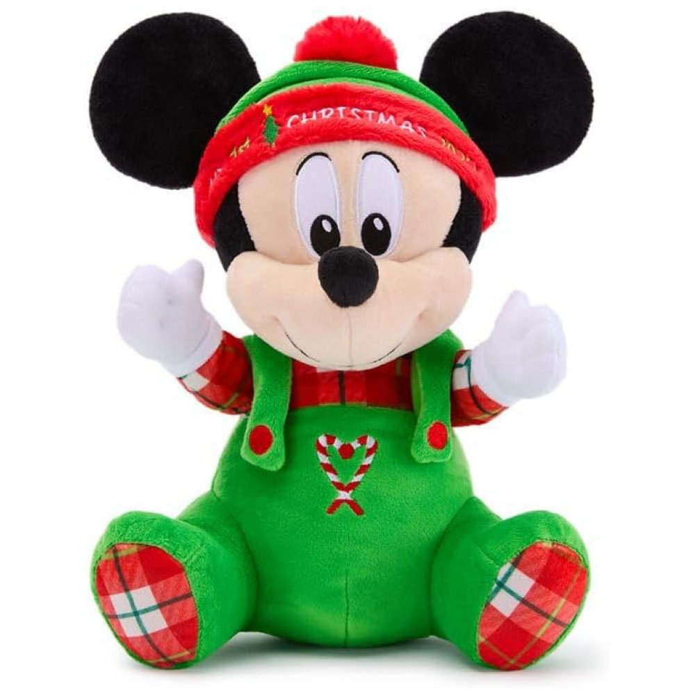 ECTQV72YL2SF0B_0-1.jpg - Pelúcia Oficial Disney Store Mickey Mouse Natal 2025 11 Polegadas Brinquedo de Bebê com Traje Festivo e Detalhes Bordados Estampa Xadrez