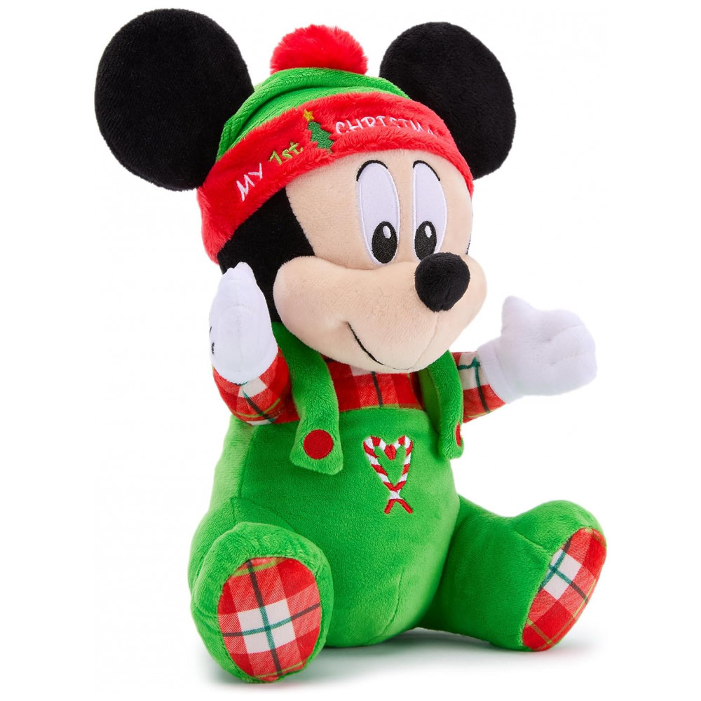 ECTQV72YL2SF0B_1-1.jpg - Pelúcia Oficial Disney Store Mickey Mouse Natal 2025 11 Polegadas Brinquedo de Bebê com Traje Festivo e Detalhes Bordados Estampa Xadrez