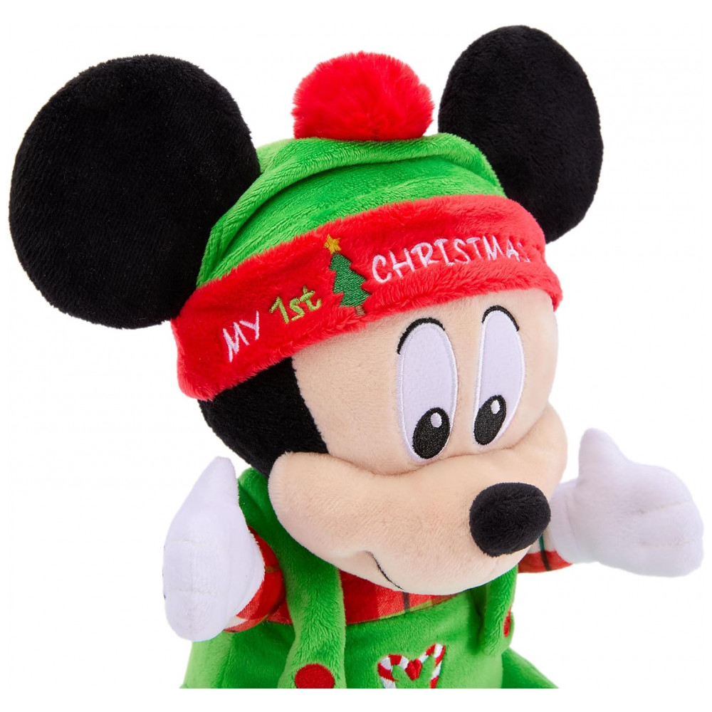 ECTQV72YL2SF0B_2-1.jpg - Pelúcia Oficial Disney Store Mickey Mouse Natal 2025 11 Polegadas Brinquedo de Bebê com Traje Festivo e Detalhes Bordados Estampa Xadrez