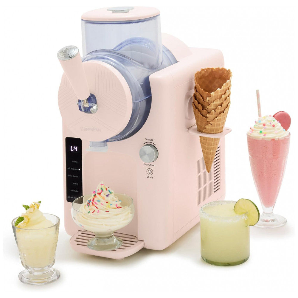 Máquina de Sorvete GreenPan Frost Ice Cream Frozen Drink Maker 15 em 1, Serve Sorvete, Slushies, Milkshakes, Coquetéis, Sem a Necessidade de Freezer,