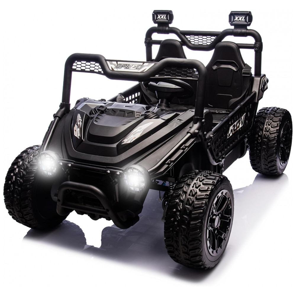 ECTQVC3Z5Q5F0B_0-1.jpg - UTV Infantil Elétrico Sopbost Preto 24V 2 Lugares XXL 4 Motores 75W 4WD Pneus EVA Controle Remoto Bluetooth Estrutura Metálica