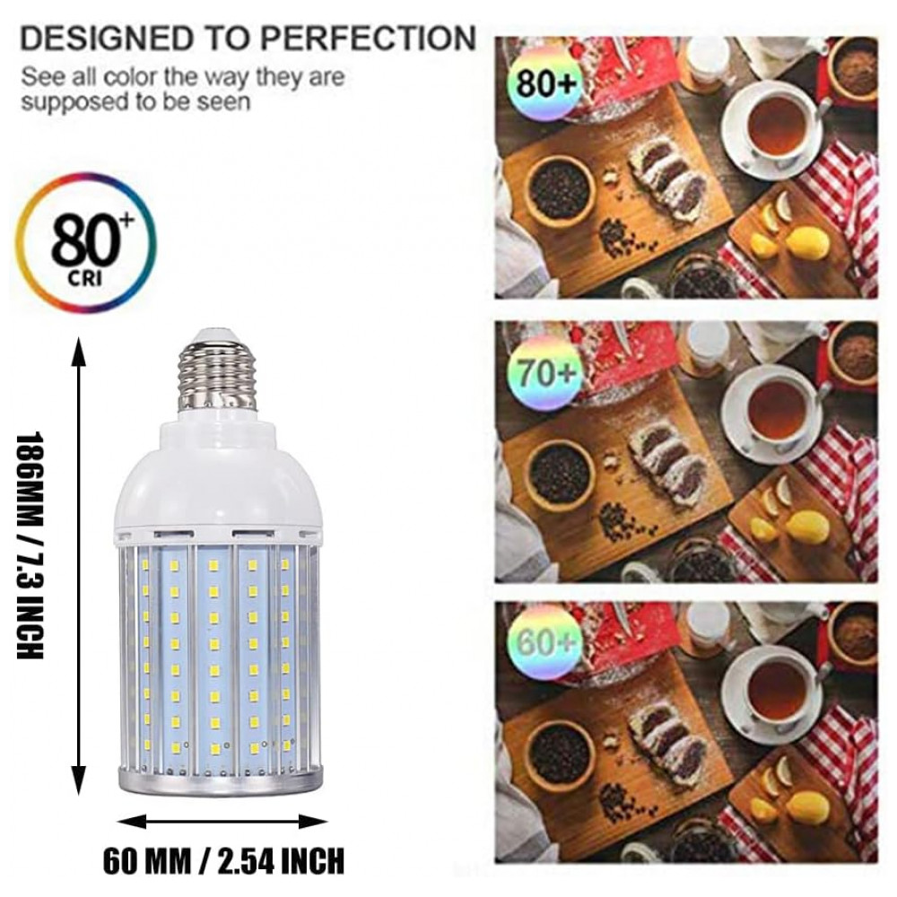 ECTQVFVHV2X90B_1-1.jpg - Lâmpada LED Bulbright 2Pack, Equivalente a 250 Watts, 30W Lâmpada de Milho LED, Luz Branca Fria 6000K, 3000LM Base E26 E27, para Iluminação de Estúdio