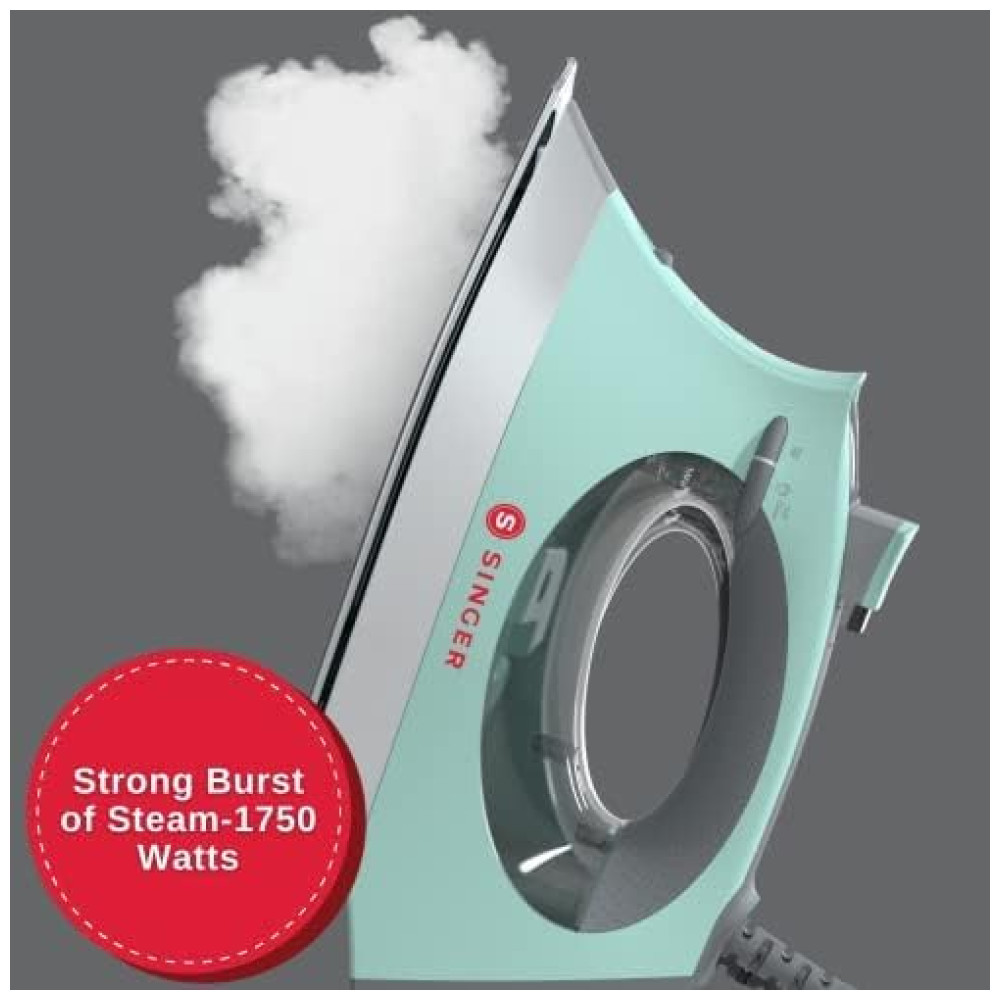 ECTQVHSK67C80B_4-2.jpg - Ferro de Passar a Vapor, com Desligamento Automático, 1750W, 110v, SINGER SteamCraft, Verde