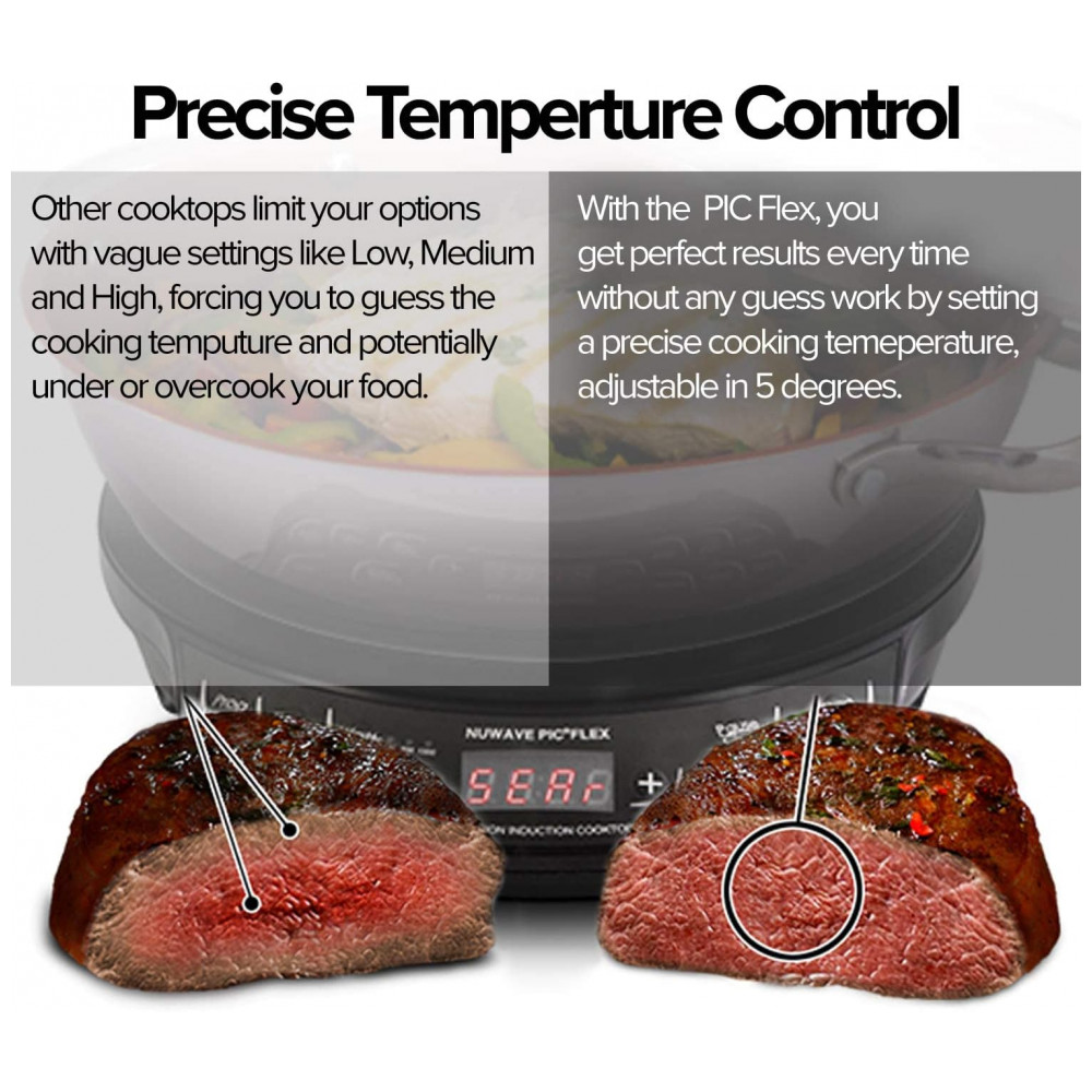 ECTQVMB16DDD0B_3-1.jpg - Nuwave PIC Flex com Frigideira Antiaderente Anodizada Duralon, Cooktop de Indução Portátil e Potente, Bobina de Aquecimento