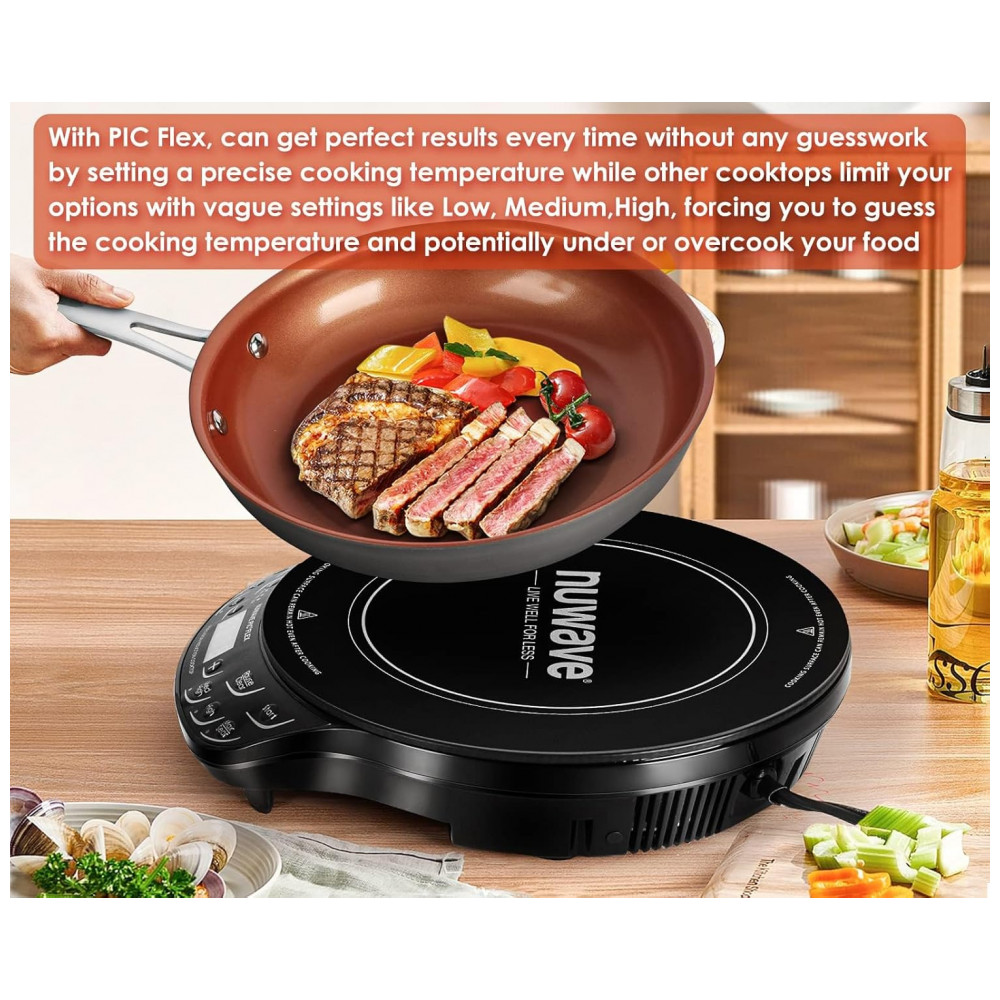 ECTQVMB16DDD0B_4-1.jpg - Nuwave PIC Flex com Frigideira Antiaderente Anodizada Duralon, Cooktop de Indução Portátil e Potente, Bobina de Aquecimento