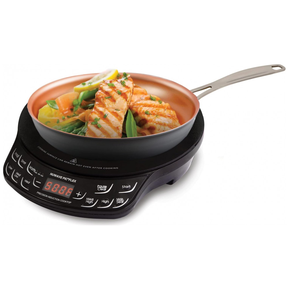 ECTQVMB16DDD0B_6-1.jpg - Nuwave PIC Flex com Frigideira Antiaderente Anodizada Duralon, Cooktop de Indução Portátil e Potente, Bobina de Aquecimento