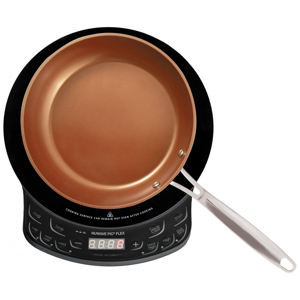 ECTQVMB16DDD0B_7-1.jpg - Nuwave PIC Flex com Frigideira Antiaderente Anodizada Duralon, Cooktop de Indução Portátil e Potente, Bobina de Aquecimento