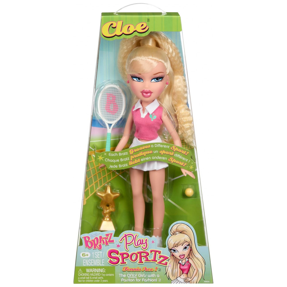 Boneca de Moda Bratz Play Sportz Cloe com Acessórios, Tênis