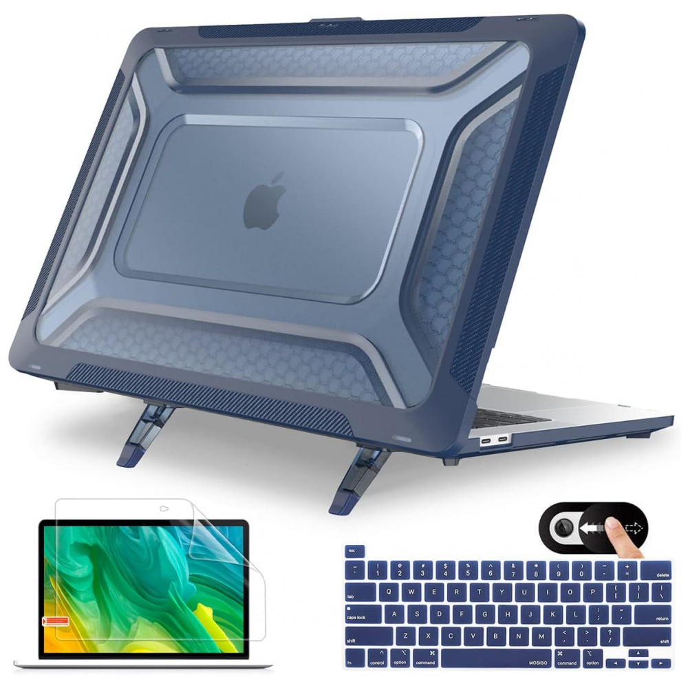 ECTQVS2PCL2B0B_0-1.jpg - Capa Rígida Antichoque Azul-Marinho para MacBook Pro 16″ (2019-2021, Modelo A2141 com Touch ID) – Mektron