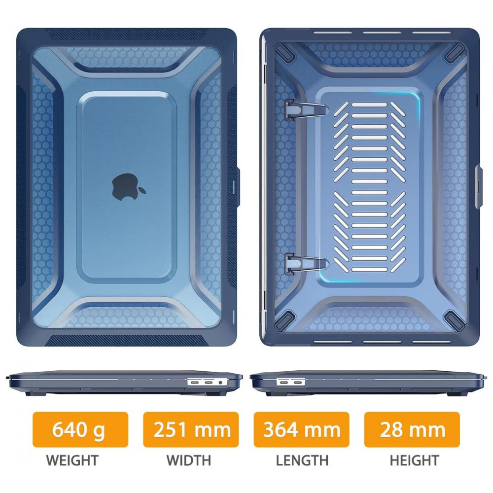 ECTQVS2PCL2B0B_1-1.jpg - Capa Rígida Antichoque Azul-Marinho para MacBook Pro 16″ (2019-2021, Modelo A2141 com Touch ID) – Mektron