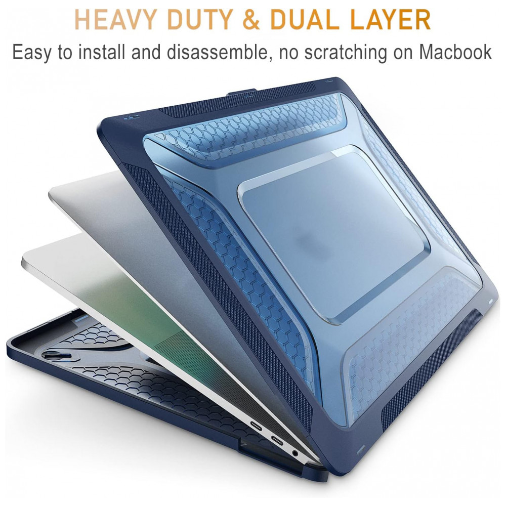 ECTQVS2PCL2B0B_4-1.jpg - Capa Rígida Antichoque Azul-Marinho para MacBook Pro 16″ (2019-2021, Modelo A2141 com Touch ID) – Mektron