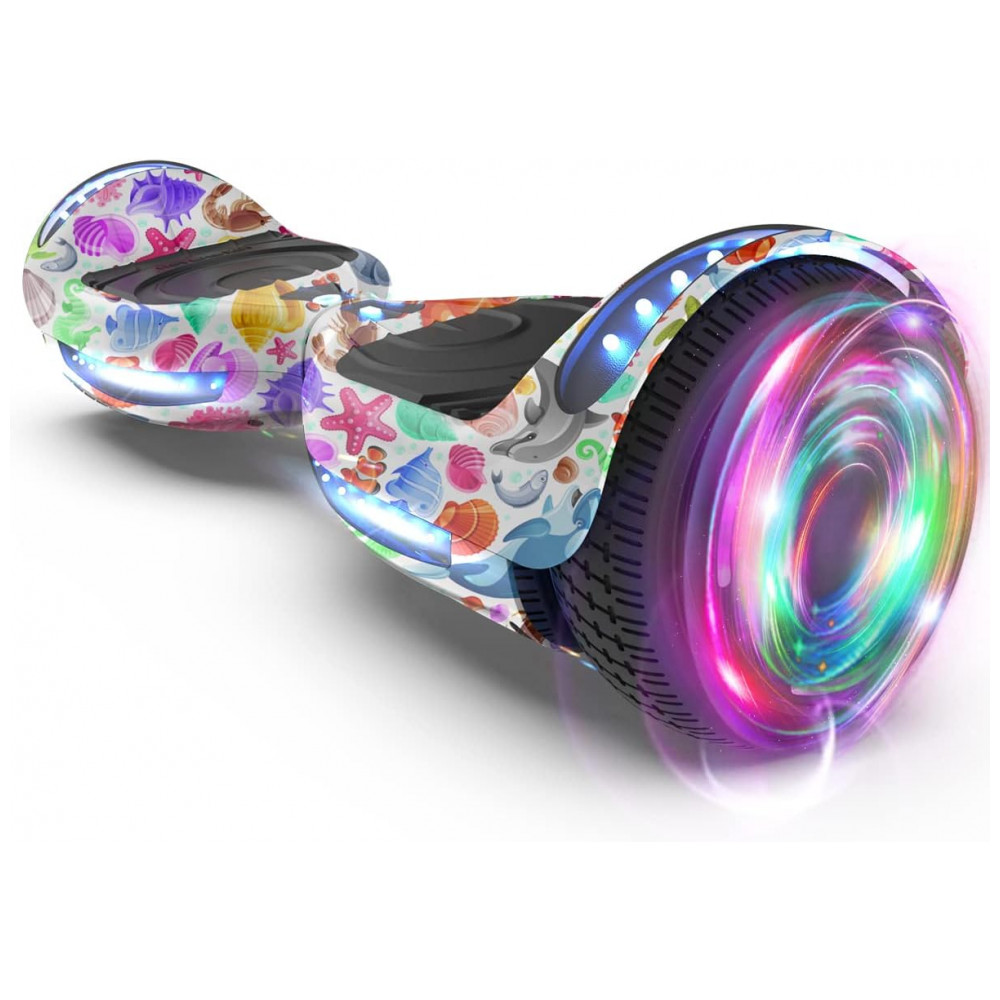Hoverboard HOVERSTAR HS2.01 Bluetooth Flash Wheel 6,5" Sea World com Luzes LED para Crianças e Adultos