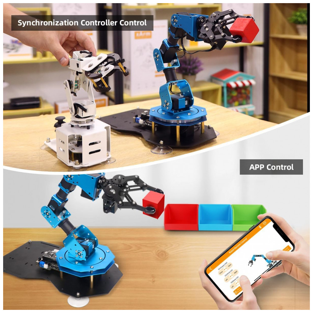 ECTQVXYSM7PB0B_2-1.jpg - Hiwonder Braço Robótico xArm ESP32 Cinza – Kit Programável MicroPython para Desenvolvimento Secundário