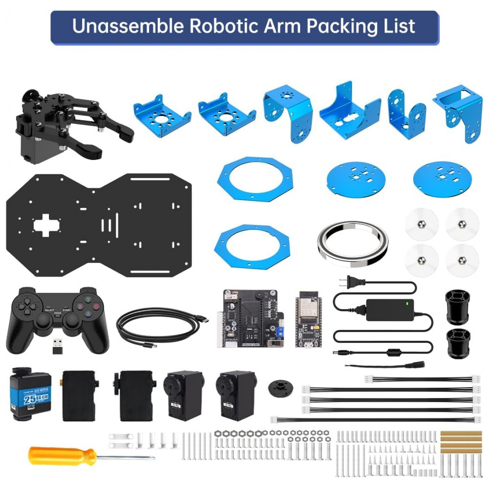 ECTQVXYSM7PB0B_5-1.jpg - Hiwonder Braço Robótico xArm ESP32 Cinza – Kit Programável MicroPython para Desenvolvimento Secundário