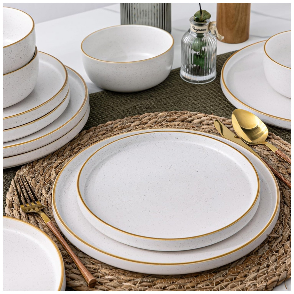 ECTQW18BS1BD0B_1-1.jpg - Conjunto de Louça AmorArc, 12 Peças em Cerâmica Branca Pintada à Mão, Pratos e Tigelas, Seguro para Micro-ondas e Lava-louças, Para Servir 4 Pessoas