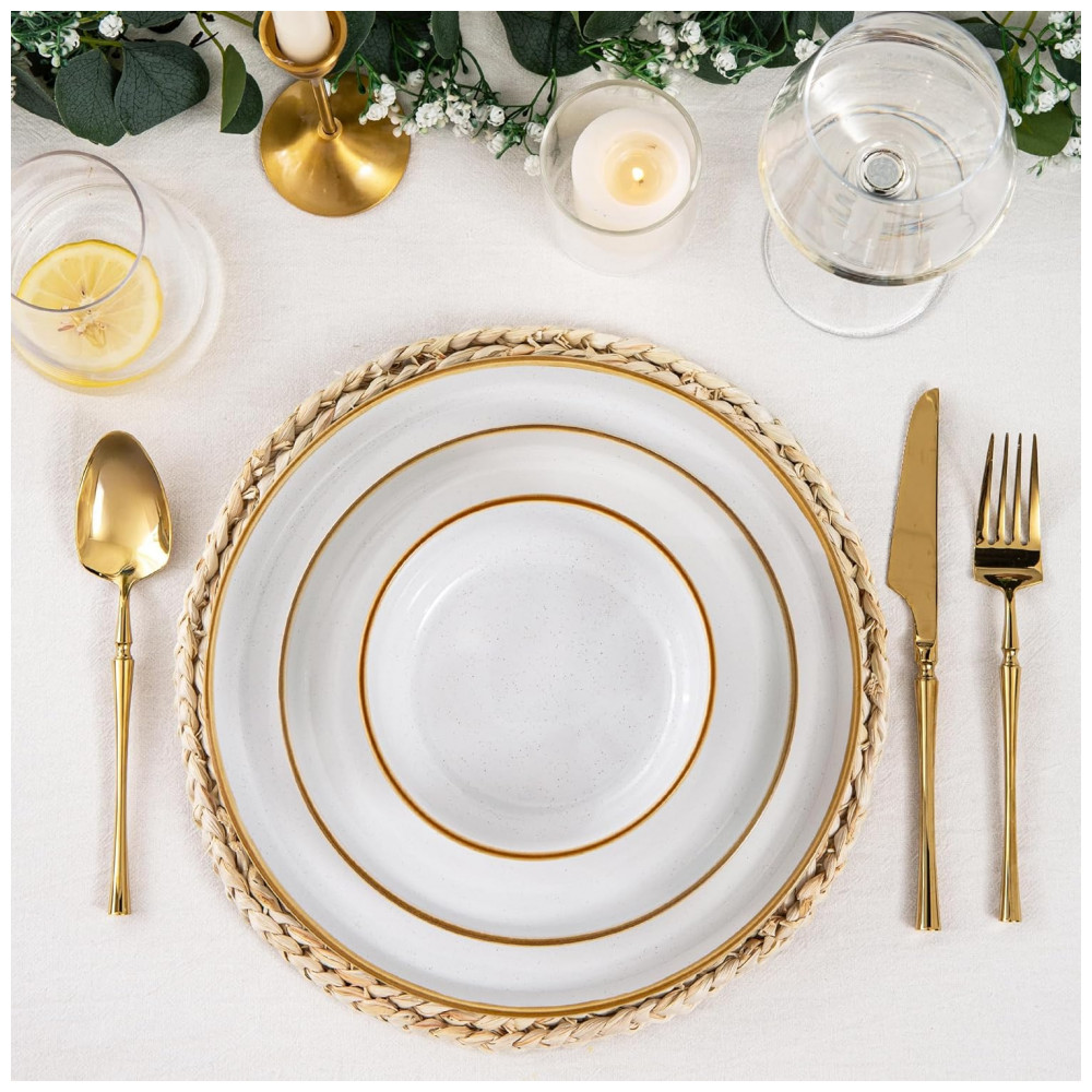 ECTQW18BS1BD0B_3-1.jpg - Conjunto de Louça AmorArc, 12 Peças em Cerâmica Branca Pintada à Mão, Pratos e Tigelas, Seguro para Micro-ondas e Lava-louças, Para Servir 4 Pessoas