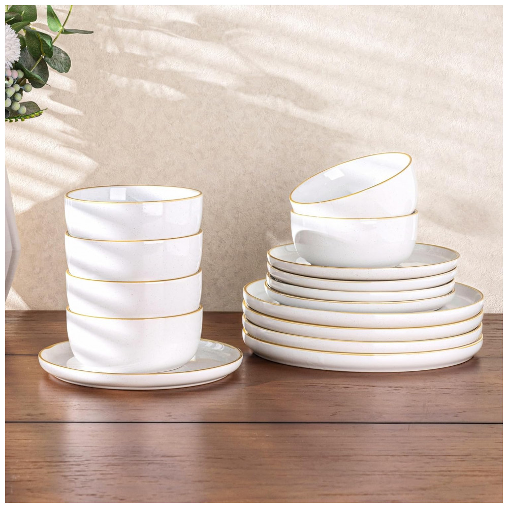 ECTQW18BS1BD0B_5-1.jpg - Conjunto de Louça AmorArc, 12 Peças em Cerâmica Branca Pintada à Mão, Pratos e Tigelas, Seguro para Micro-ondas e Lava-louças, Para Servir 4 Pessoas