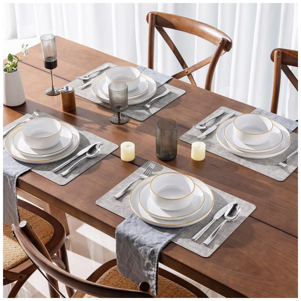 ECTQW18BS1BD0B_6-1.jpg - Conjunto de Louça AmorArc, 12 Peças em Cerâmica Branca Pintada à Mão, Pratos e Tigelas, Seguro para Micro-ondas e Lava-louças, Para Servir 4 Pessoas