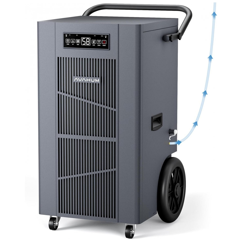 ECTQW2RZK4FF0B_0-1.jpg - Desumidificador Comercial de 151 litros com Bomba, Ideal para Ambientes Industriais, 24H Timer, Espaços Grandes de 213 m2,