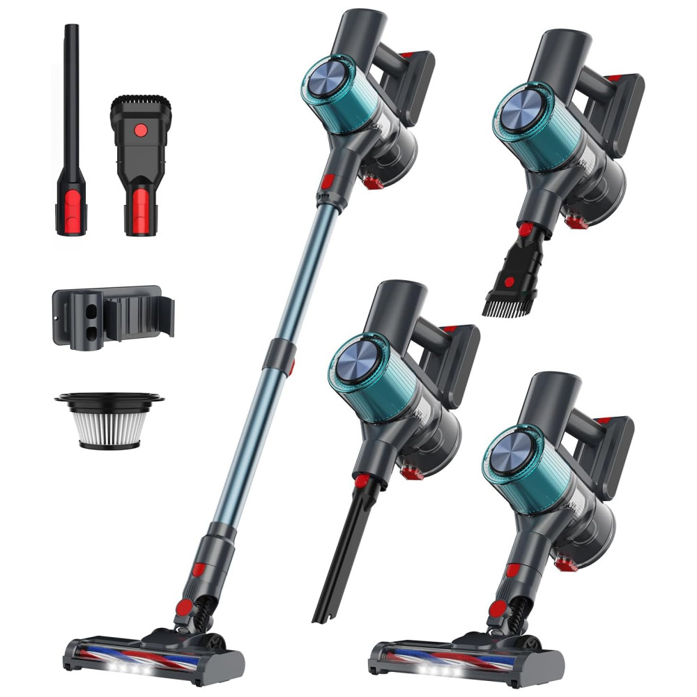 ECTQW3V2VTTD0B_0.jpg - Aspirador de Pó sem Fio GGV Autonomia de 35 Min Design Autônomo c/ Base de Carregamento Parede 3 Modos p/ pelos de Animais Tapetes e Pisos - Azul