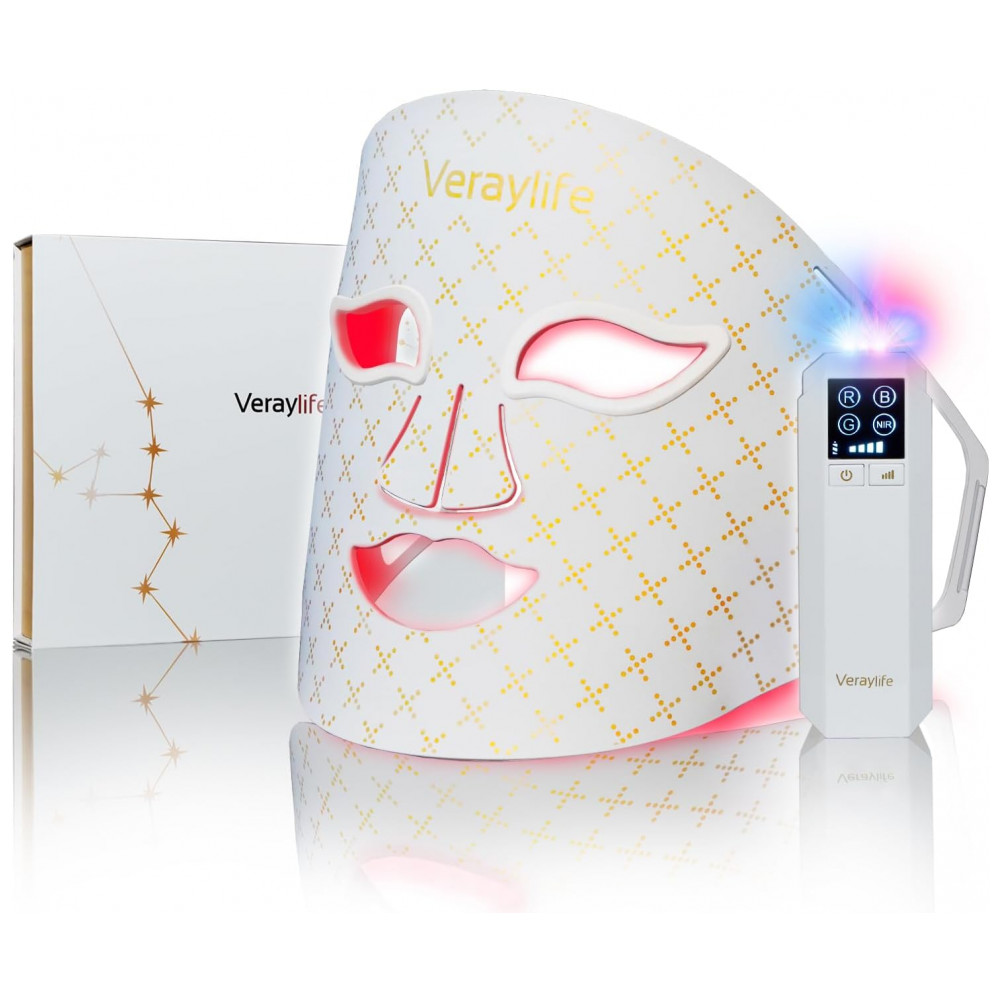 ECTQW3ZZRFBF0B_0-1.jpg - Máscara de Terapia de Luz Vermelha para o Rosto, Máscara Facial de LED, Luz de Cuidados com a Pele com Infravermelho Próximo 850nm e Luz Azul Ajustáve