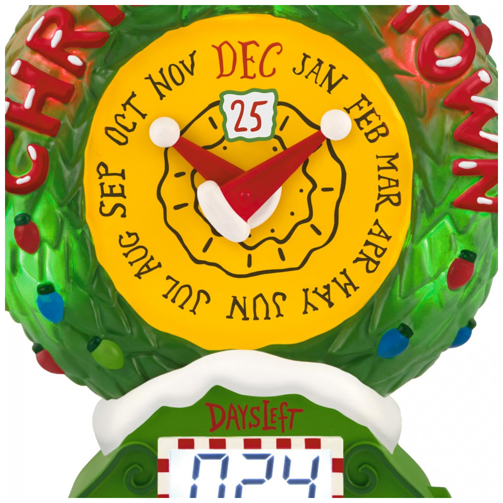 ECTQW5YHKJPD0B_4-1.jpg - Enfeite Natalino Hallmark Keepsake 2025 Disney O Estranho Mundo de Jack Christmas Town Countdown com Luz, Som e Movimento