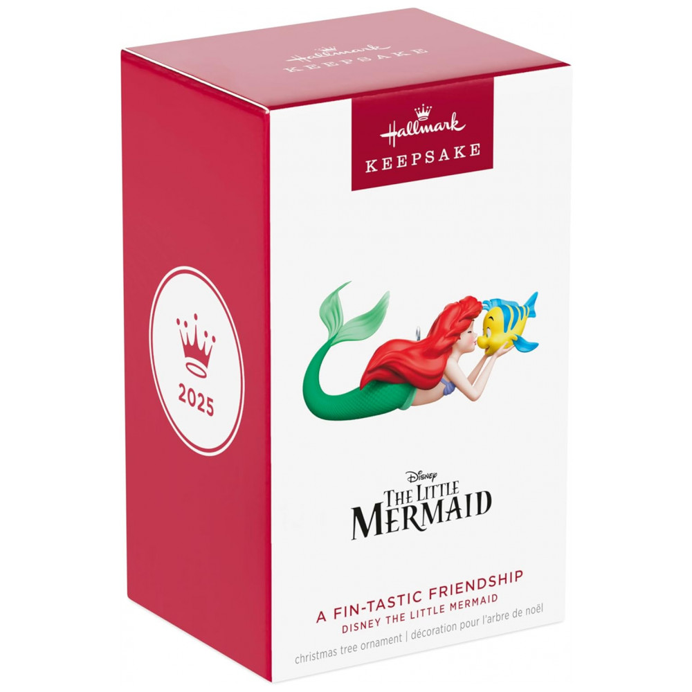 ECTQW6VBB3RD0B_6-1.jpg - Enfeite de Natal Hallmark Keepsake Natal 2025 Disney A Pequena Sereia Amizade Fin-Tástica, Decoração Encantadora para Fãs