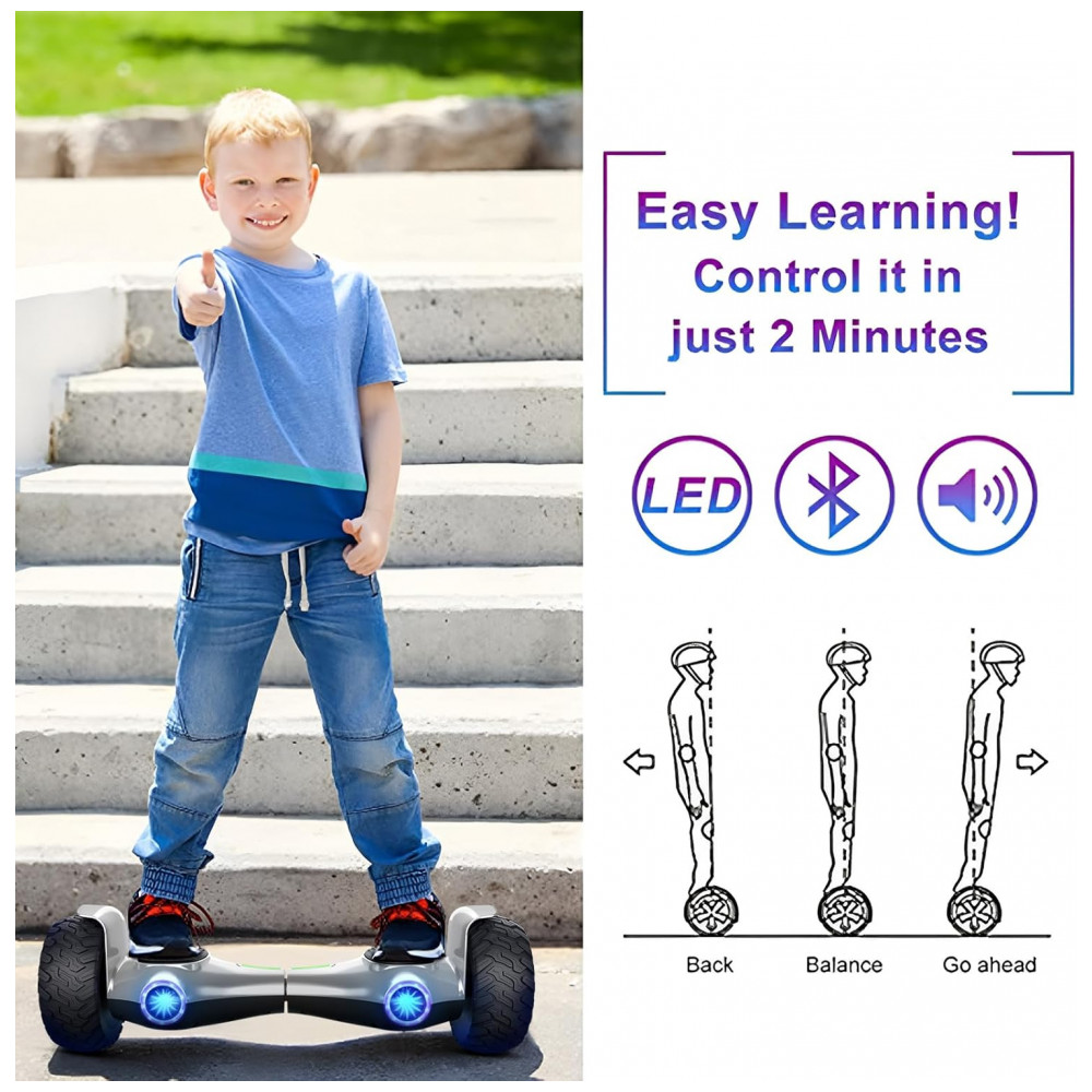 ECTQWD7QXMRF0B_4-1.jpg - Hoverboard SISIGAD H11 Spray Oil B01 para Crianças de 6 a 12 Anos com Bluetooth LED e Rodas Coloridas de 6,5 Polegadas