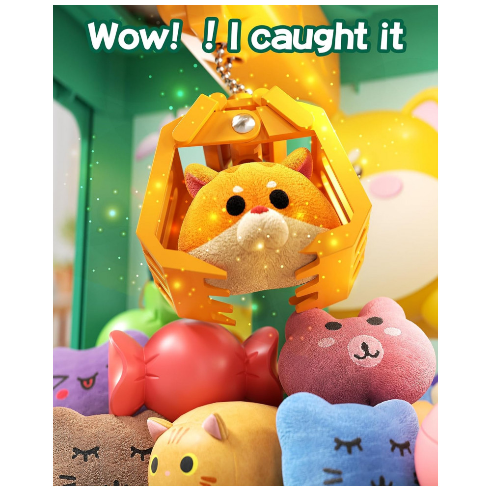 ECTQWGW8F77D0B_1-1.jpg - Máquina de Garra Infantil Jovow Doggy Green, Mini Arcade Eletrônica com Música e 30 Brinquedos, Prêmio e Diversão para Festas e Crianças