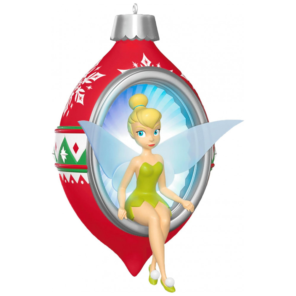 ECTQWJR6SLSD0B_0-1.jpg - Enfeite de Natal Hallmark Keepsake 2025, Disney Sininho Decorando a Árvore com Luzes, Presente para Fãs da Disney