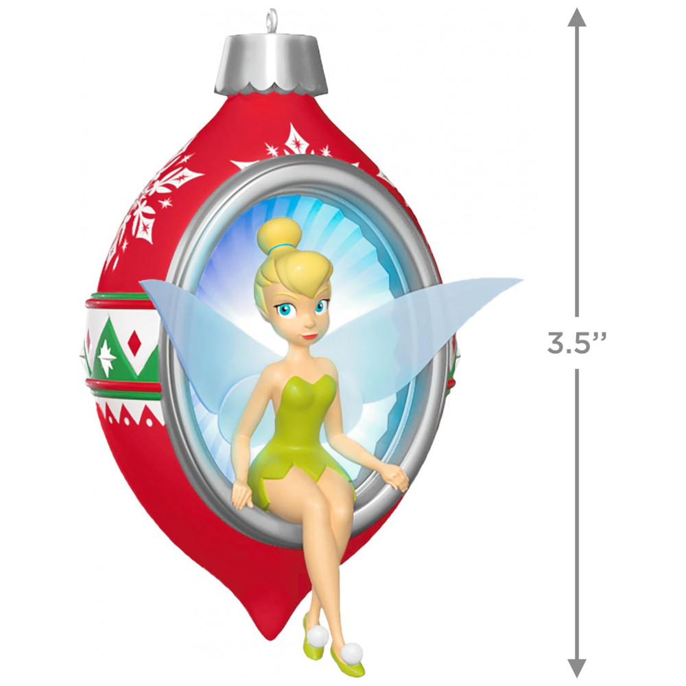 ECTQWJR6SLSD0B_3-1.jpg - Enfeite de Natal Hallmark Keepsake 2025, Disney Sininho Decorando a Árvore com Luzes, Presente para Fãs da Disney