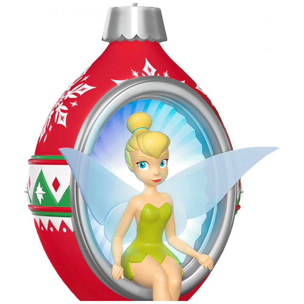 ECTQWJR6SLSD0B_4-1.jpg - Enfeite de Natal Hallmark Keepsake 2025, Disney Sininho Decorando a Árvore com Luzes, Presente para Fãs da Disney