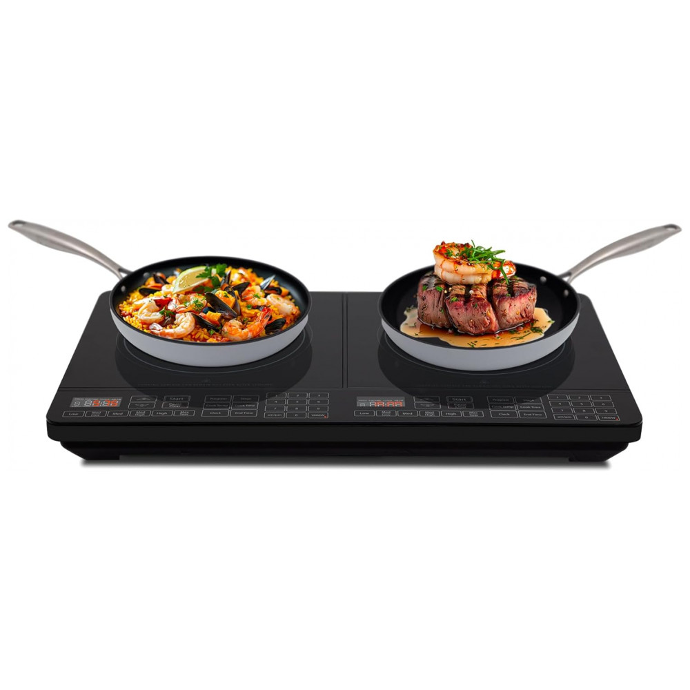 ECTQWMGK1JWD0B_0-1.jpg - Cooktop de Indução Portátil Nuwave Double, 900-1800W, 37,8ºC a 301,67ºC, Bobina de Aquecimento, Vidro Cerâmico à Prova de Estilhaços,