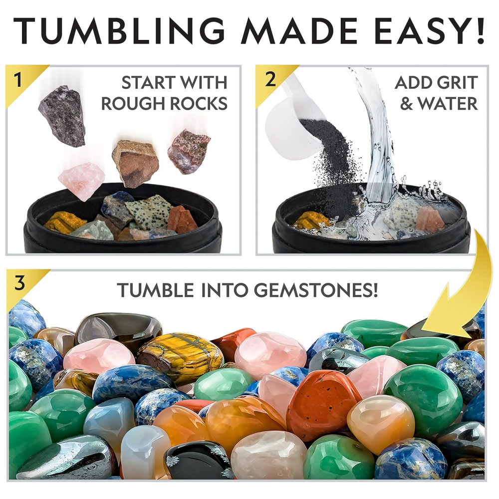 ECTQWWQZ9PSB0B_1-1.jpg - Kit Profissional de Polimento de Pedras Multicolor – Kit STEM de Geologia, 3 Velocidades + Temporizador 9 Dias, Presente Criativo, National Geographic