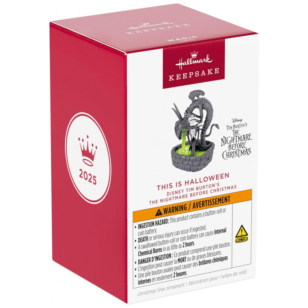 ECTQX151LJPD0B_6-1.jpg - Enfeite Natalino Hallmark Keepsake 2025 Disney O Estranho Mundo de Jack This is Halloween com Luz, Plástico, 8,3 x 10,8 x 7cm