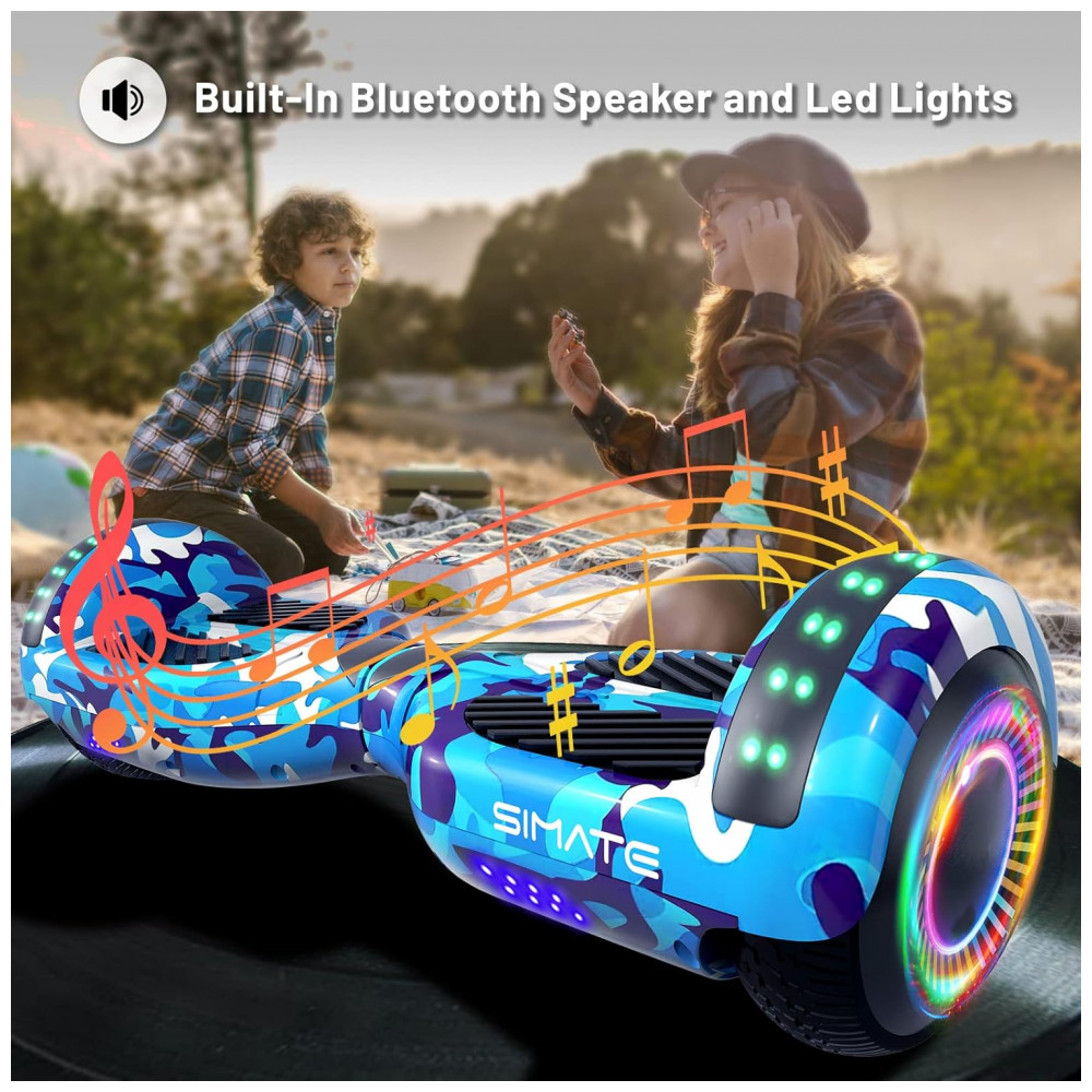 ECTQX1XM1BR90B_1-1.jpg - Hoverboard SIMATE Azul Camuflado com Bluetooth, Luzes de LED e Controle por App – Crianças e Adultos