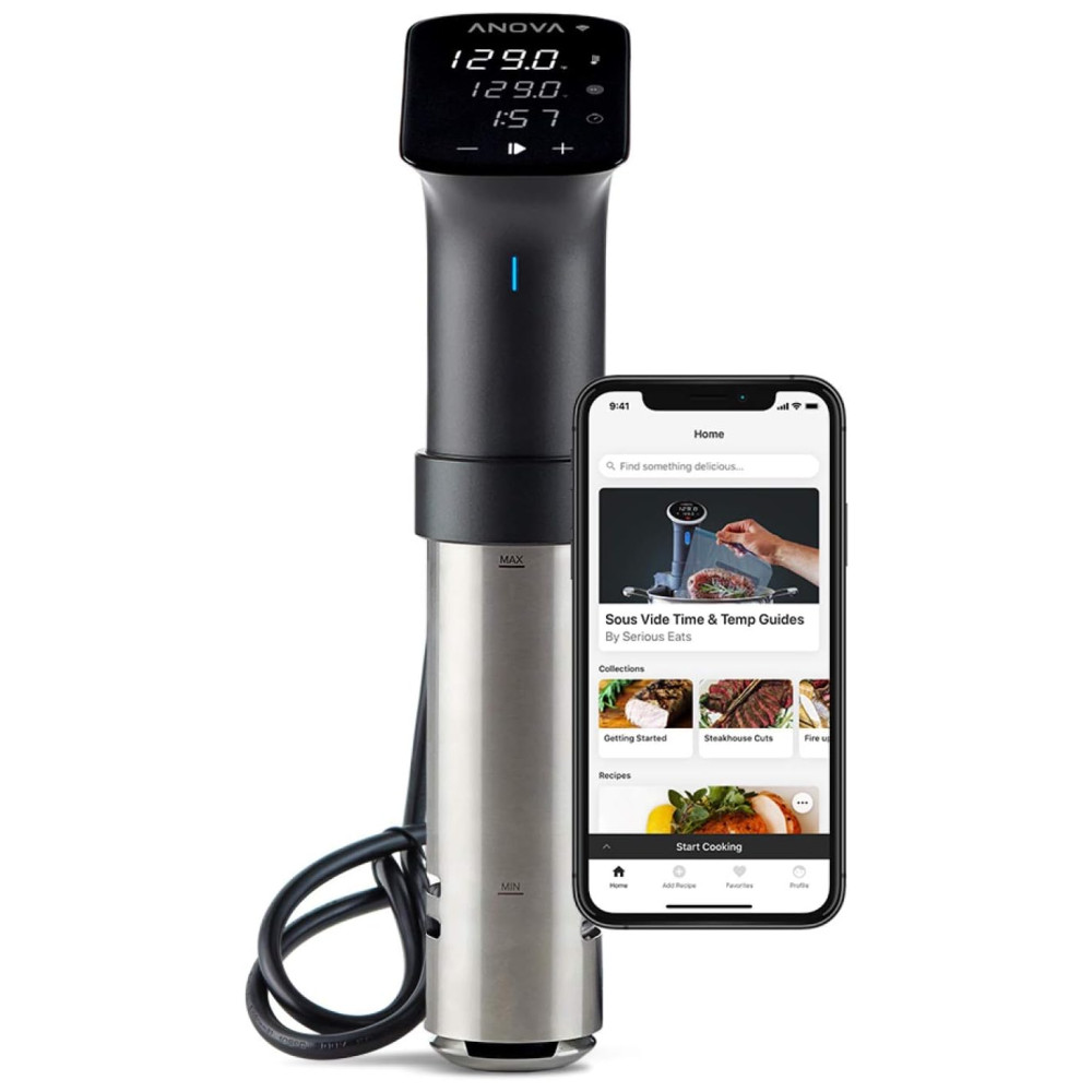 ECTQX7SCY4L90B_1-1.jpg - Termocirculador Elétrico Ultra Silencioso para até 12L 1200W 110v ANOVA CULINARY Preto