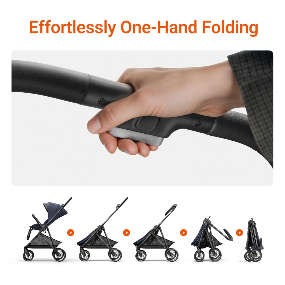 ECTQX91SY1CF0B_5-1.jpg - Carrinho de Bebê MAMAZING Air Lux Meteorite - Estrutura Fibra de Carbono Dobrável com Uma Mão Assento Reversível Adaptador para Bebê Conforto