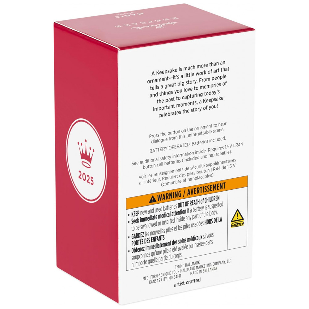 ECTQX9N1TLSD0B_7-1.jpg - Enfeite de Natal Hallmark Keepsake 2025, Disney A Pequena Sereia Ariel e O Príncipe com Som, Presente para Fãs da Disney