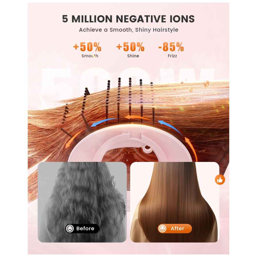 ECTQXBCRY4MD0B_3-1.jpg - Escova Secadora de Cabelo Profissional 5 em 1 da Tqcir, Multistyler Poderoso com Curlers AutoWrap, Modelagem Rápida sem Danos Térmicos, Estojo de Arma