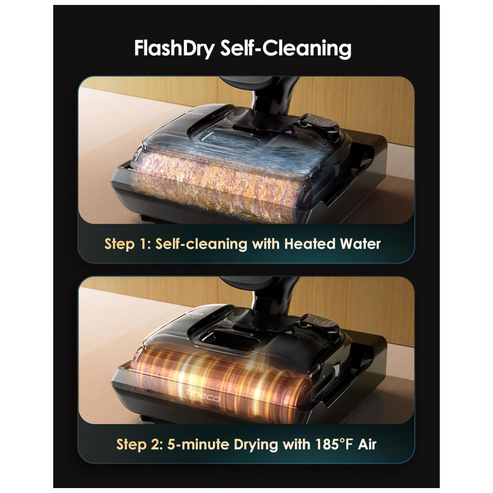 ECTQXDCR46CF0B_4-1.jpg - Aspirador de Pó Seco e Úmido Tineco Floor One S7 Artist, 22kPa de Sucção, Sensor Inteligente iLoop, Design DualBlock Anti-Emaranhamento, Flashdry 185,