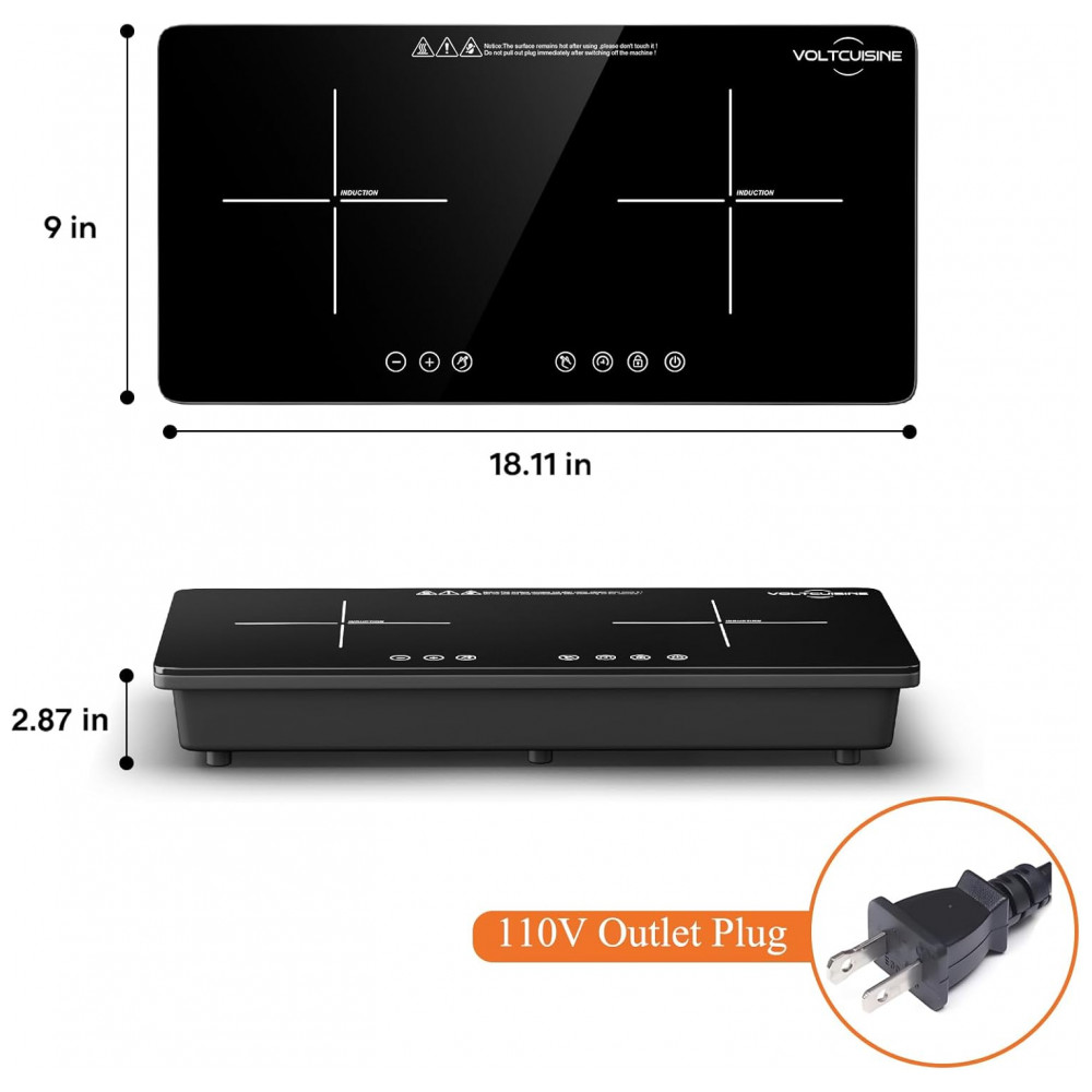 ECTQXPY5MMNF0B_1-1.jpg - Cooktop de Indução Duplo Portátil 1800W, Com Toque Sensível, 9 Níveis de Potência, Controle Independente, Timer de 99 Minutos, VoltCuisine