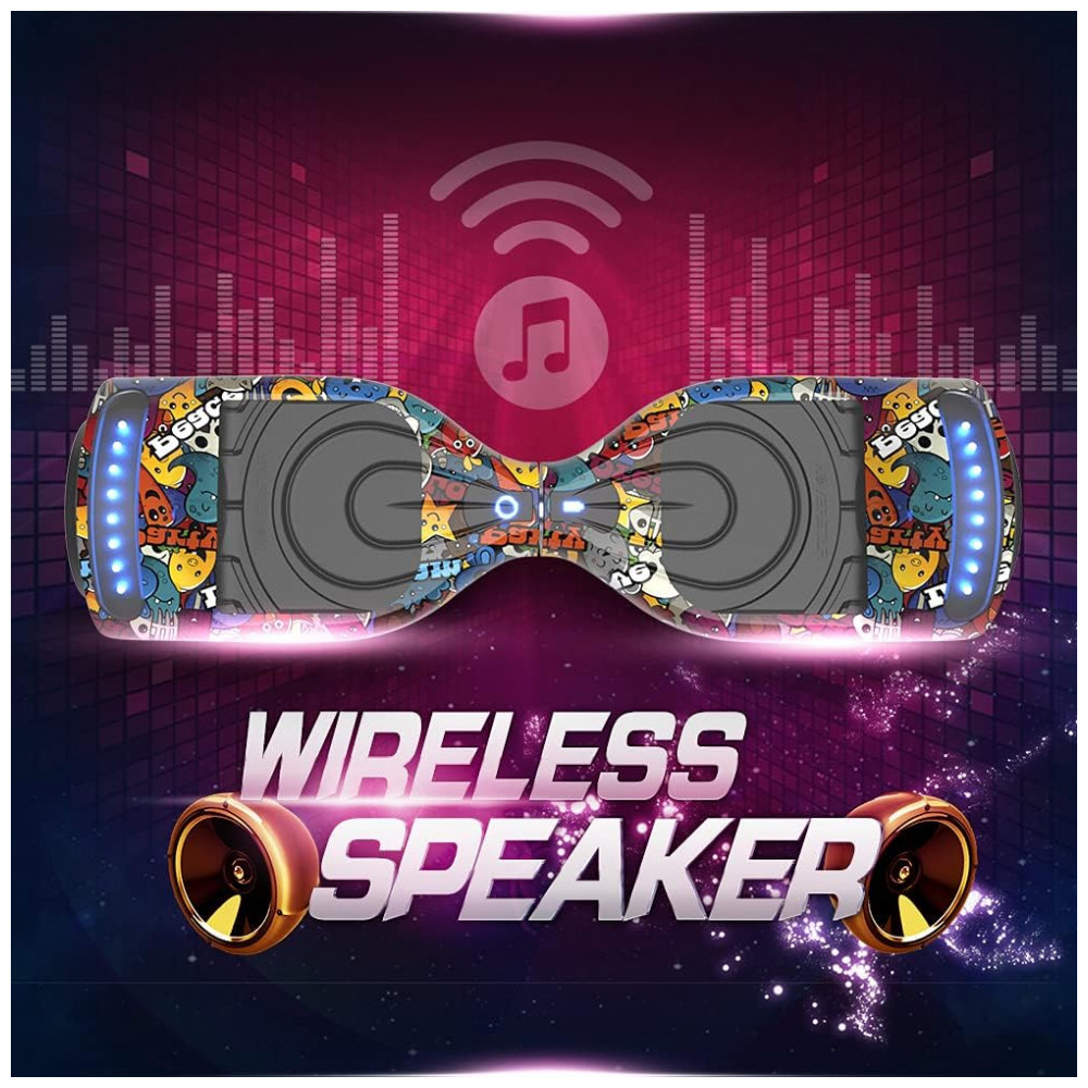 ECTQXQTB7B390B_2-1.jpg - Hoverboard Certificado HS2.01 Monster Party com Rodas LED Flash, Bluetooth e Luzes LED